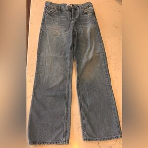 Zara wide straight leg jeans, size 6 - super soft excellent condition